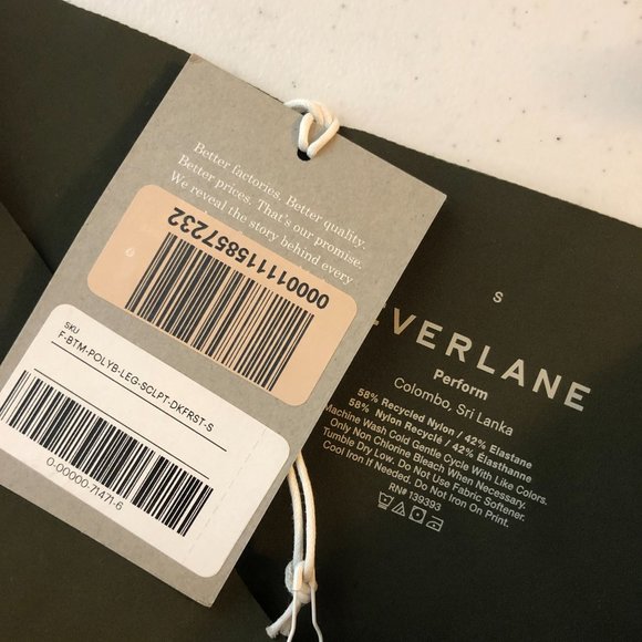Everlane The Perform Sculpt Legging Ankle Crop Dark Forest Olive Green Size S - Picture 4 of 4